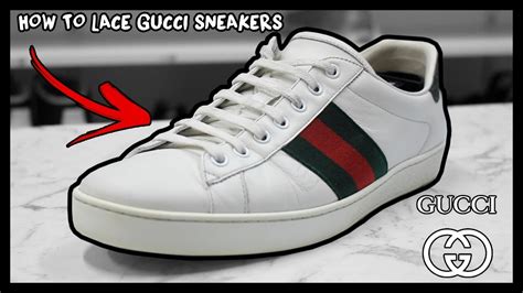 how to factory lace gucci ace sneakers the right youtube|Gucci shoes lace pattern.